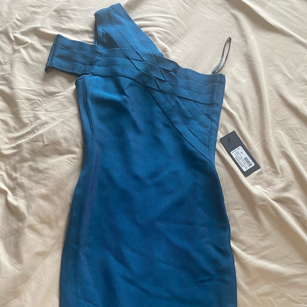 Blue Beda Bandage Night Out Dress